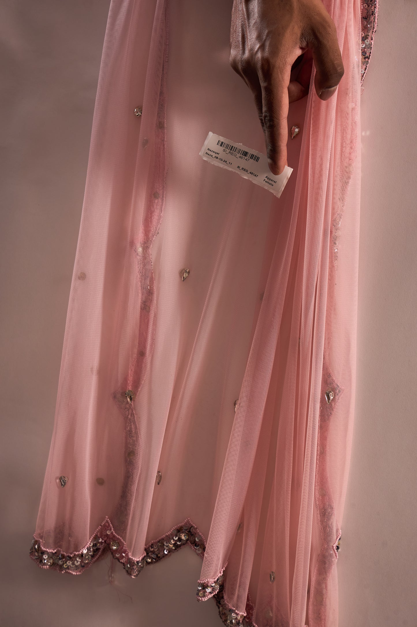 Satin Lehenga with Extensive Hand Embroidery