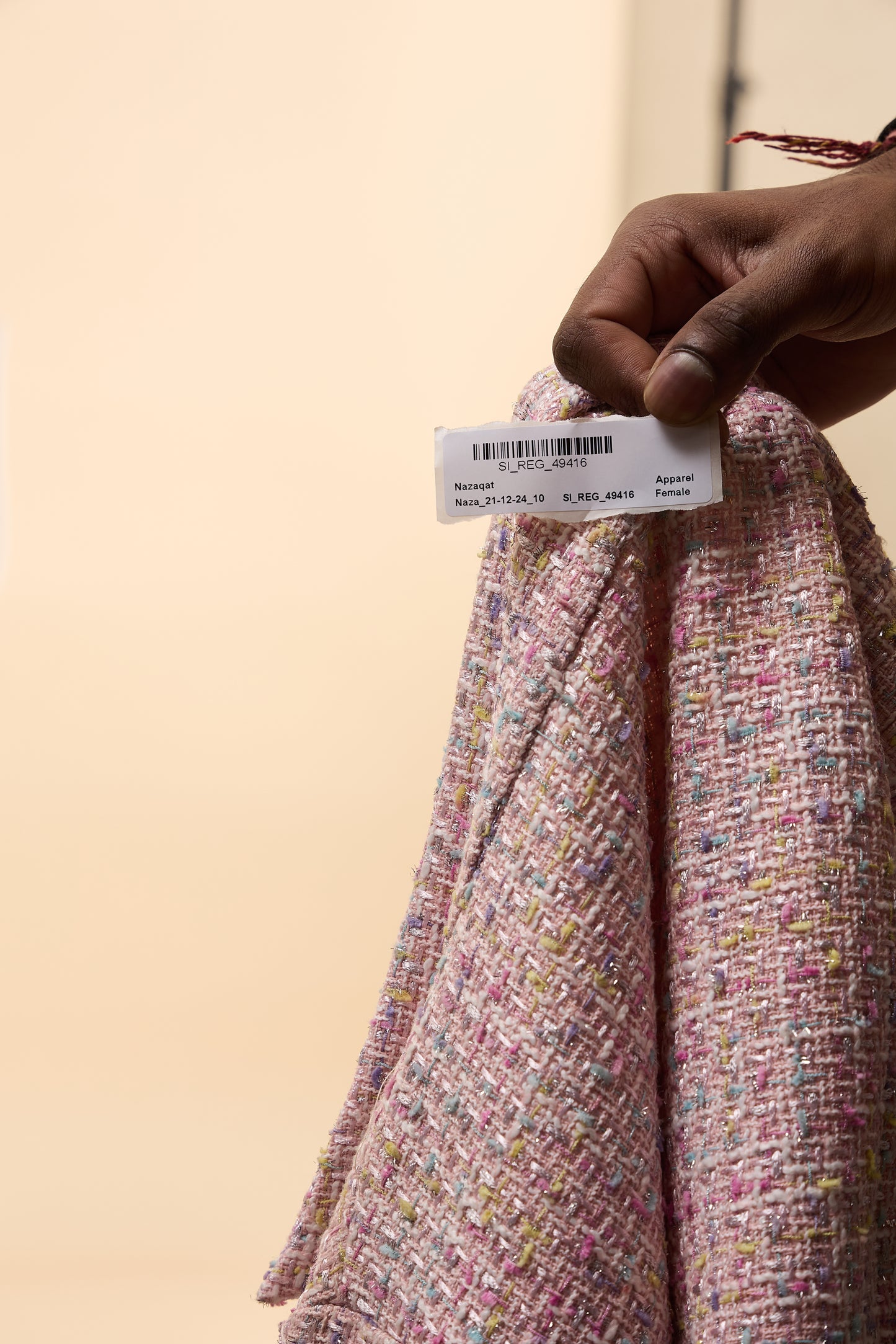 Blush Tweed Co-ord Set - NZC35