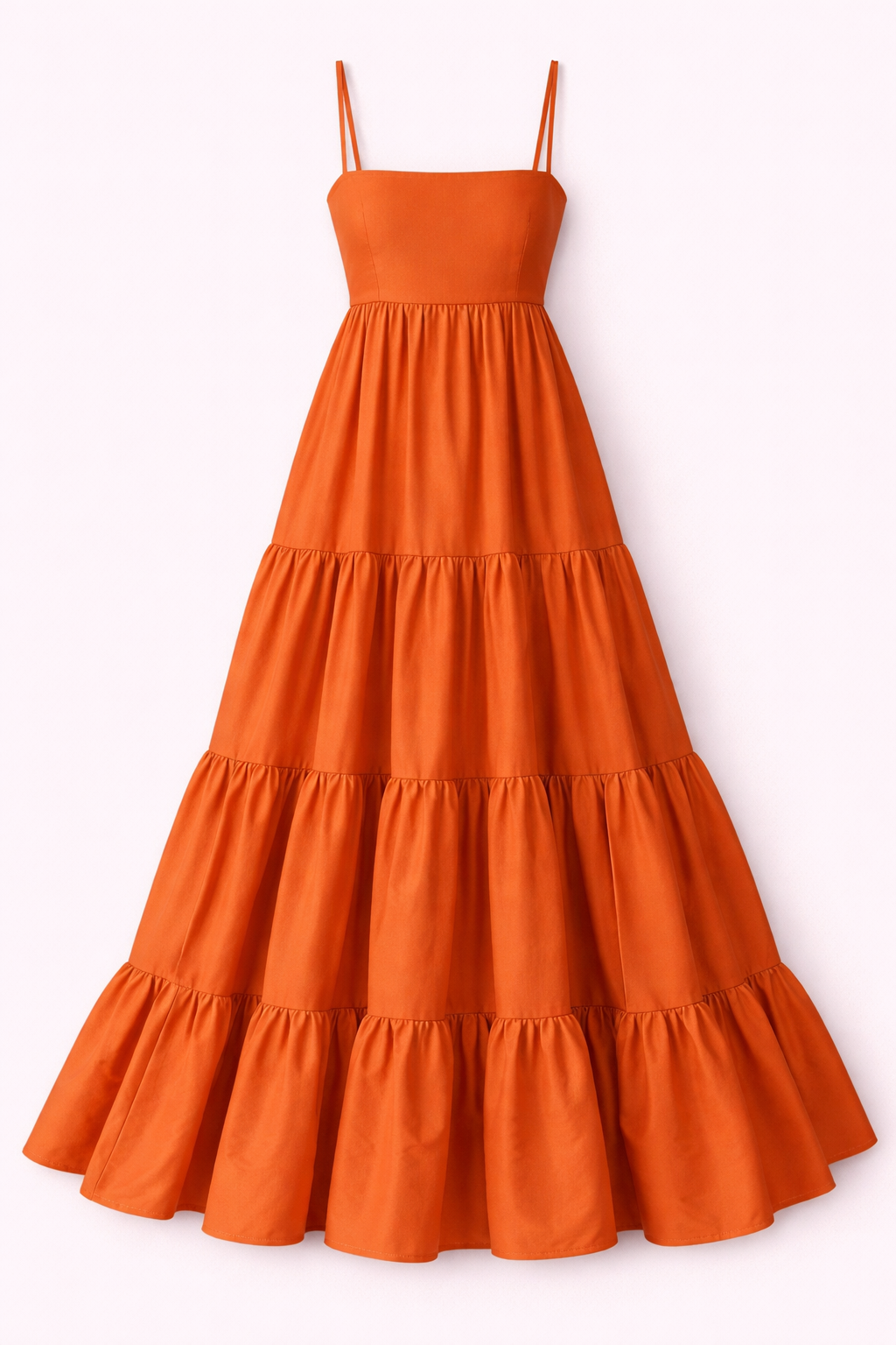 Sunset Flare Cotton Satin Gown