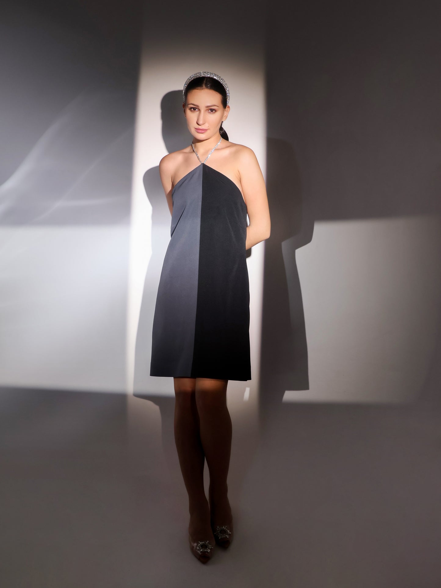 Half and Half Black Dress