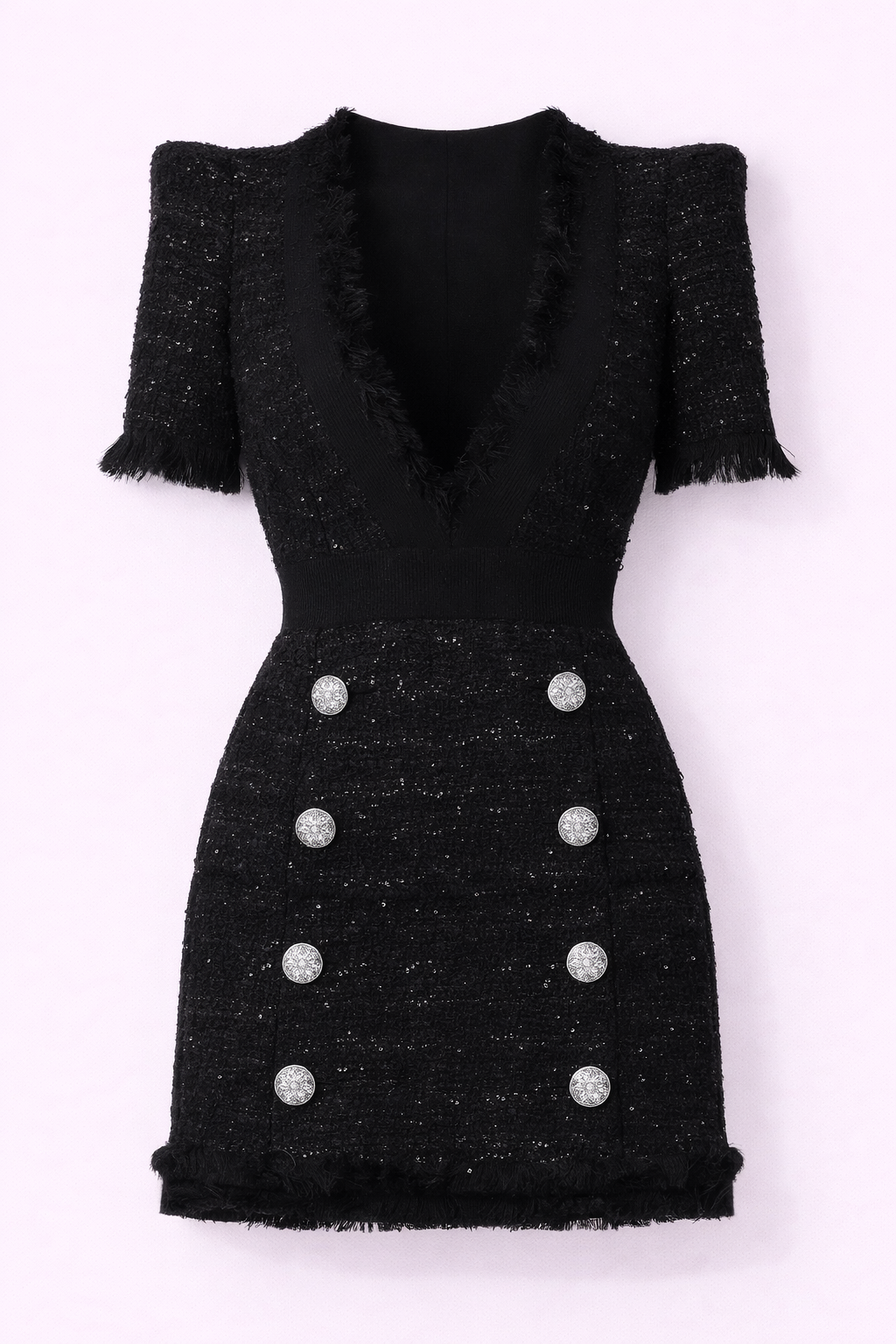 Midnight Majesty Tweed Dress - NZD60