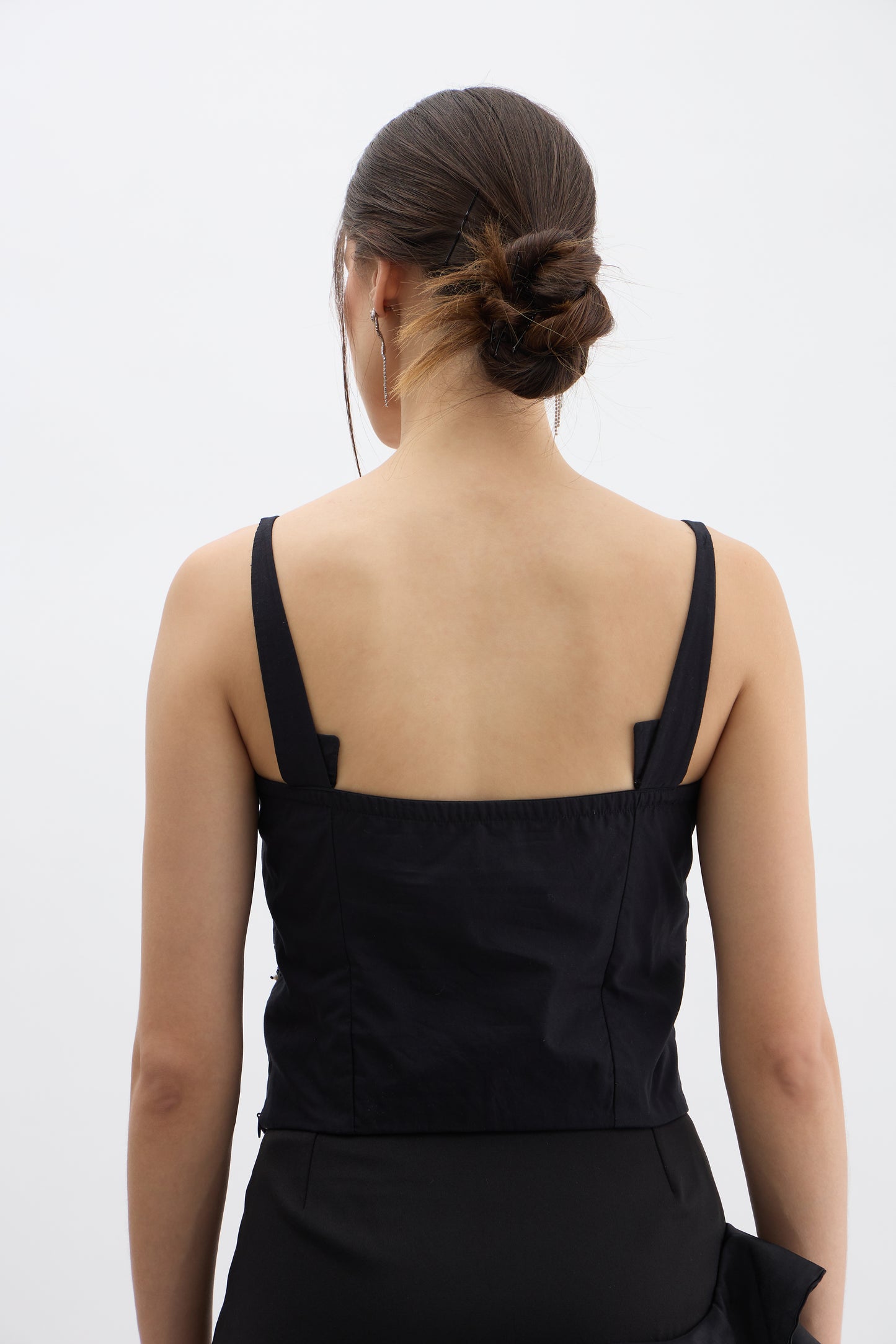 Noir Bloom Embellished Corset