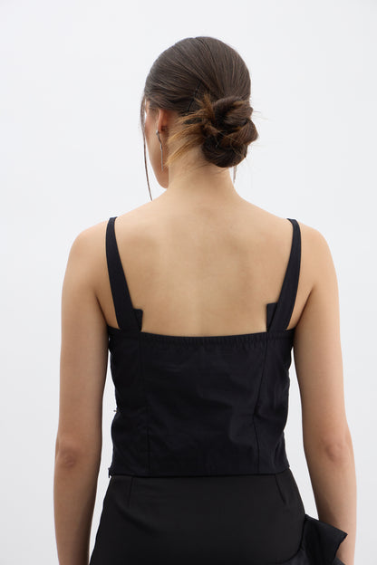 Noir Bloom Embellished Corset
