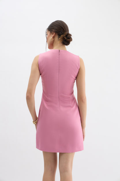 Rose Radiance Embellished Mini Dress