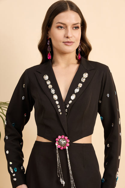 Black Cutout Elegance Dress