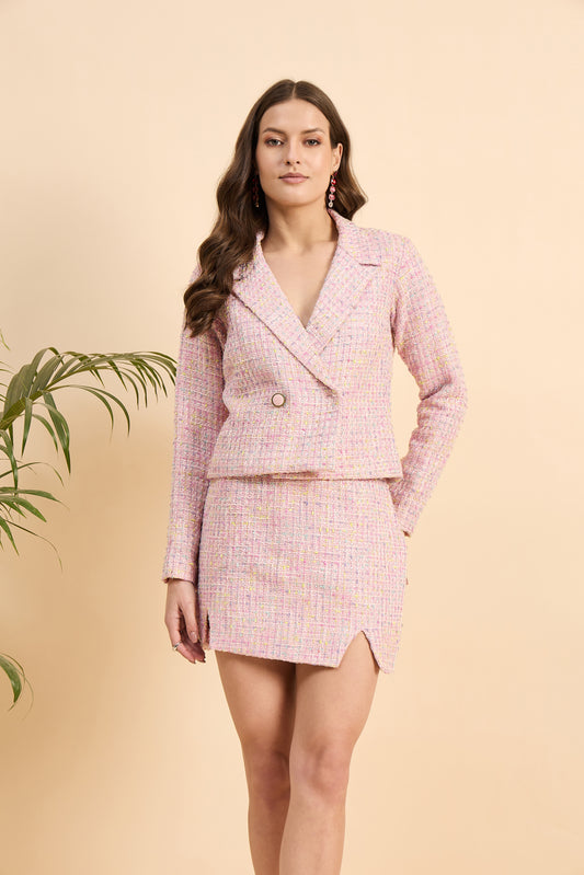 Blush Tweed Co-ord Set