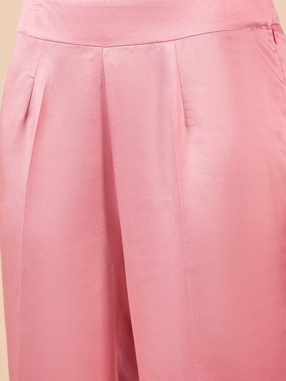 High Low Kurta with Bustier and Pants