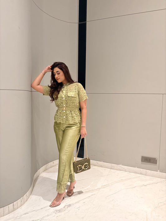 Santorini Sage Lace Co-ord Set - NZCC19