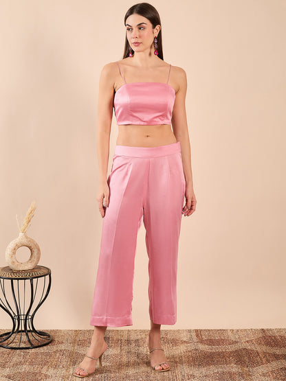 High Low Kurta with Bustier and Pants