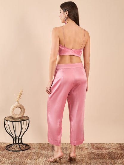 High Low Kurta with Bustier and Pants
