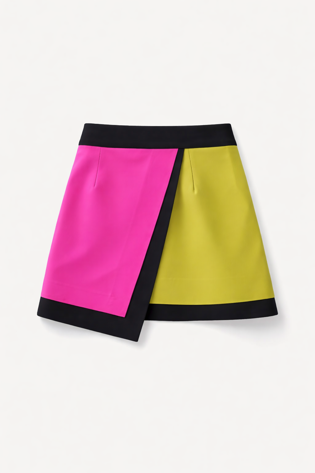 Neon Pop Colorblock Wrap Mini Skirt - NZS07