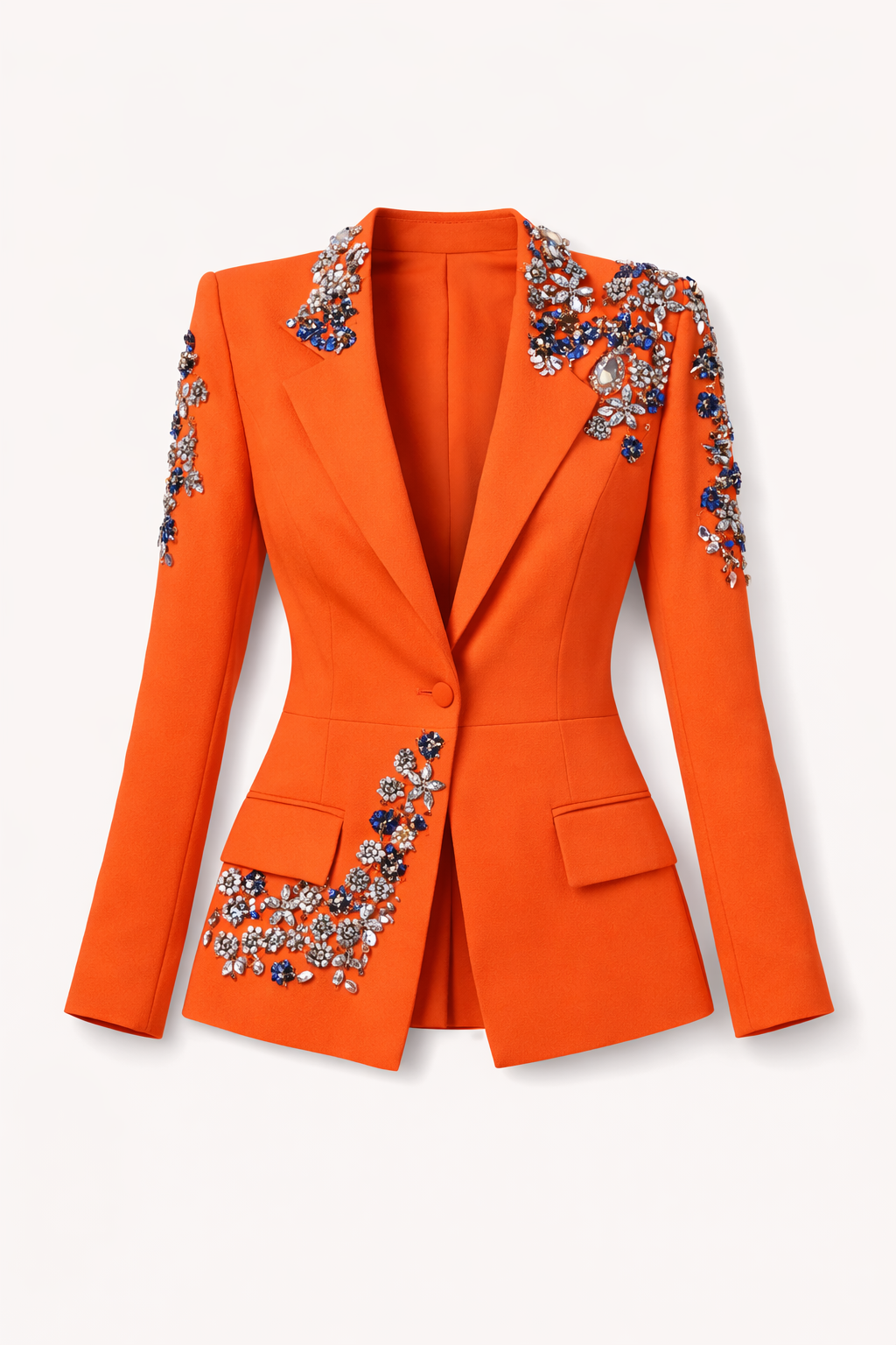Regal Bloom Embellished Couture Blazer