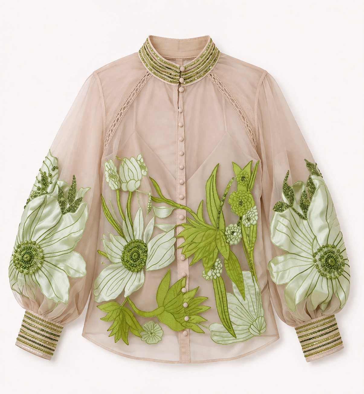 Pastel Sheer Organza Shirt - NZT03