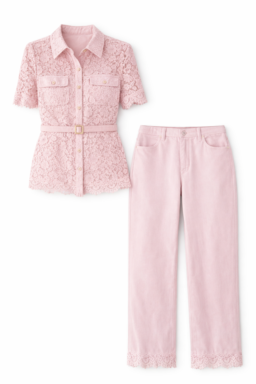 Blush Monroe Lace Co-ord Set