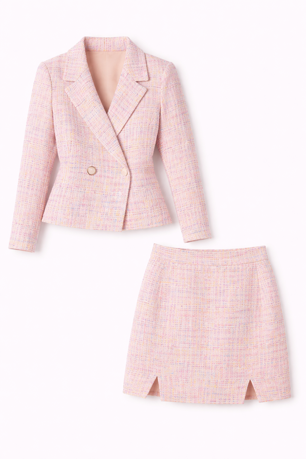 Blush Tweed Co-ord Set - NZC35