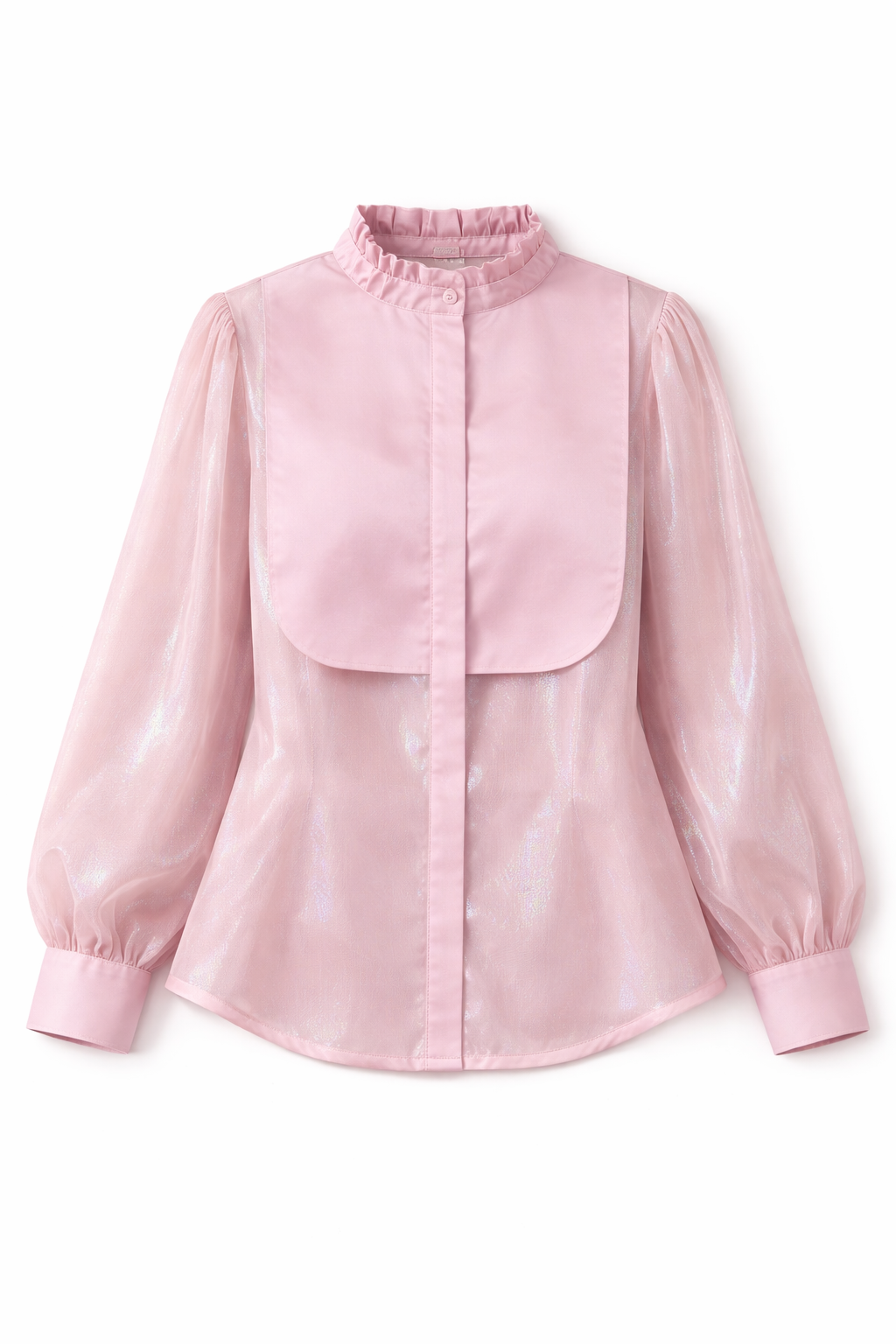 Blush Pink Organza Shirt