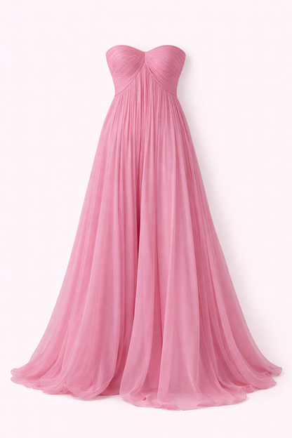 Blush Pleated Georgette Gown - NZD26