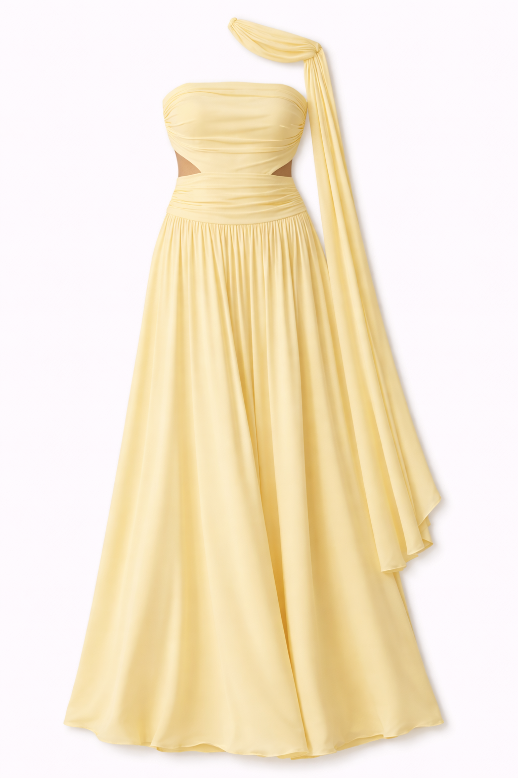 Bloom in Butter Mesh Gown
