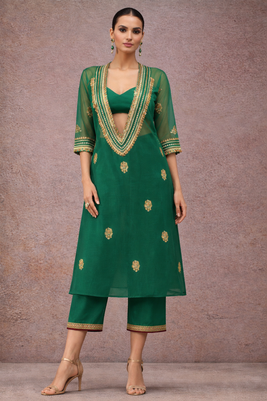 Kurta Set with Bustier