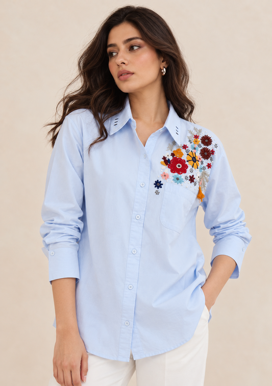 Sea Breeze Bloom Shirt - NZCS002