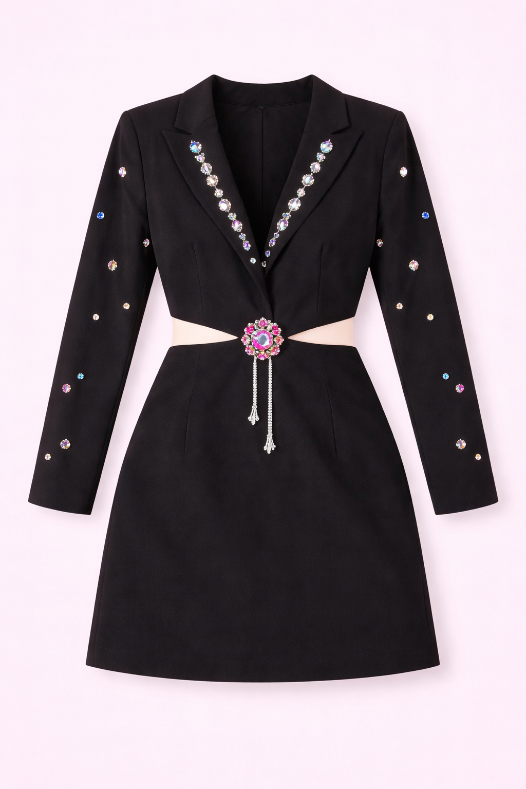 Black Cutout Elegance Dress - NZD37