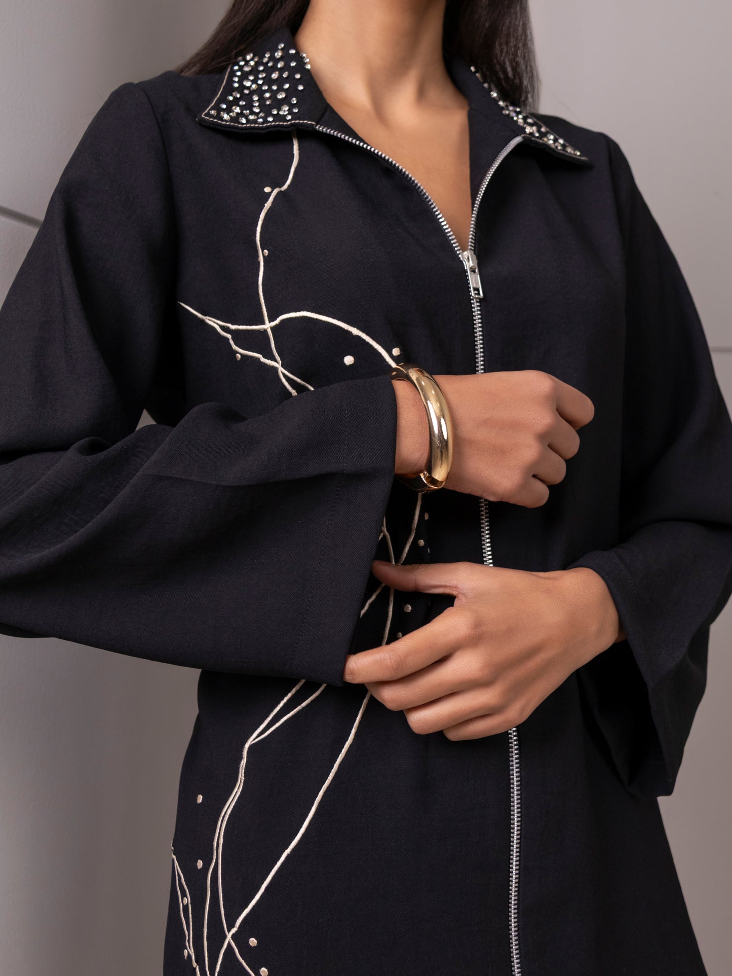 Noir Linework Embellished Co-Ord Set