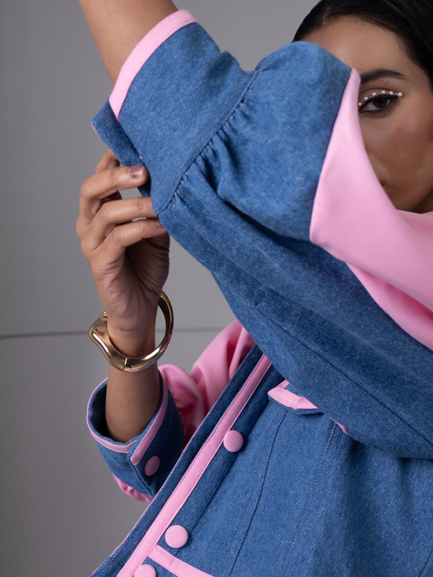 Cotton Candy Contrast Denim Co-Ord Set