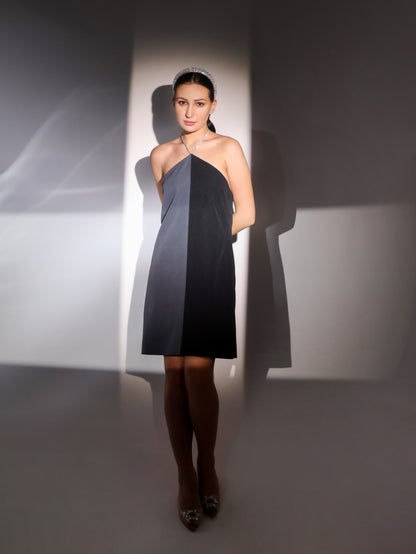 Half and Half Black Dress