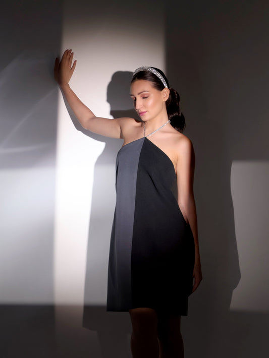 Half and Half Black Dress