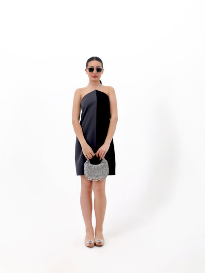 Half and Half Black Dress
