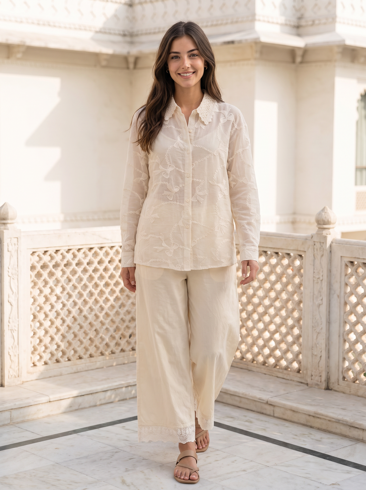 Peach Lace Co-Ord sets - NZCC61