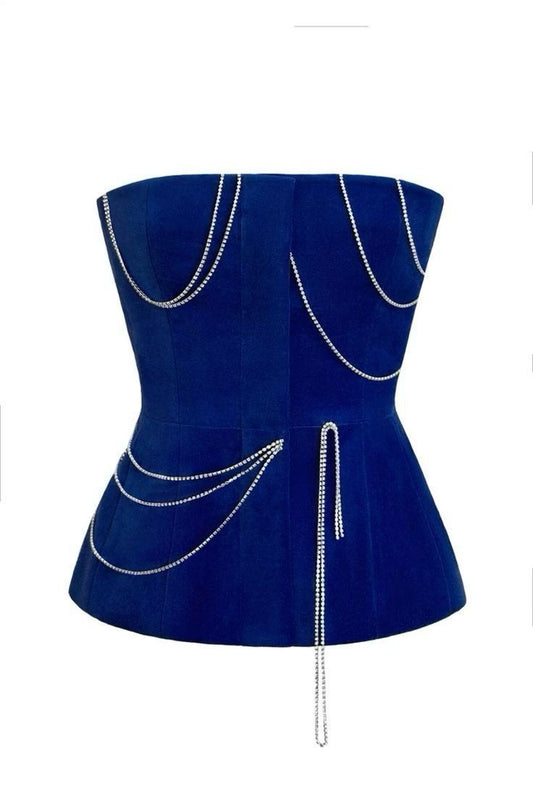 Royal Glam Embellished Corset Top