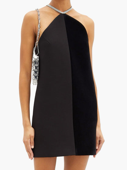 Half and Half Black Dress