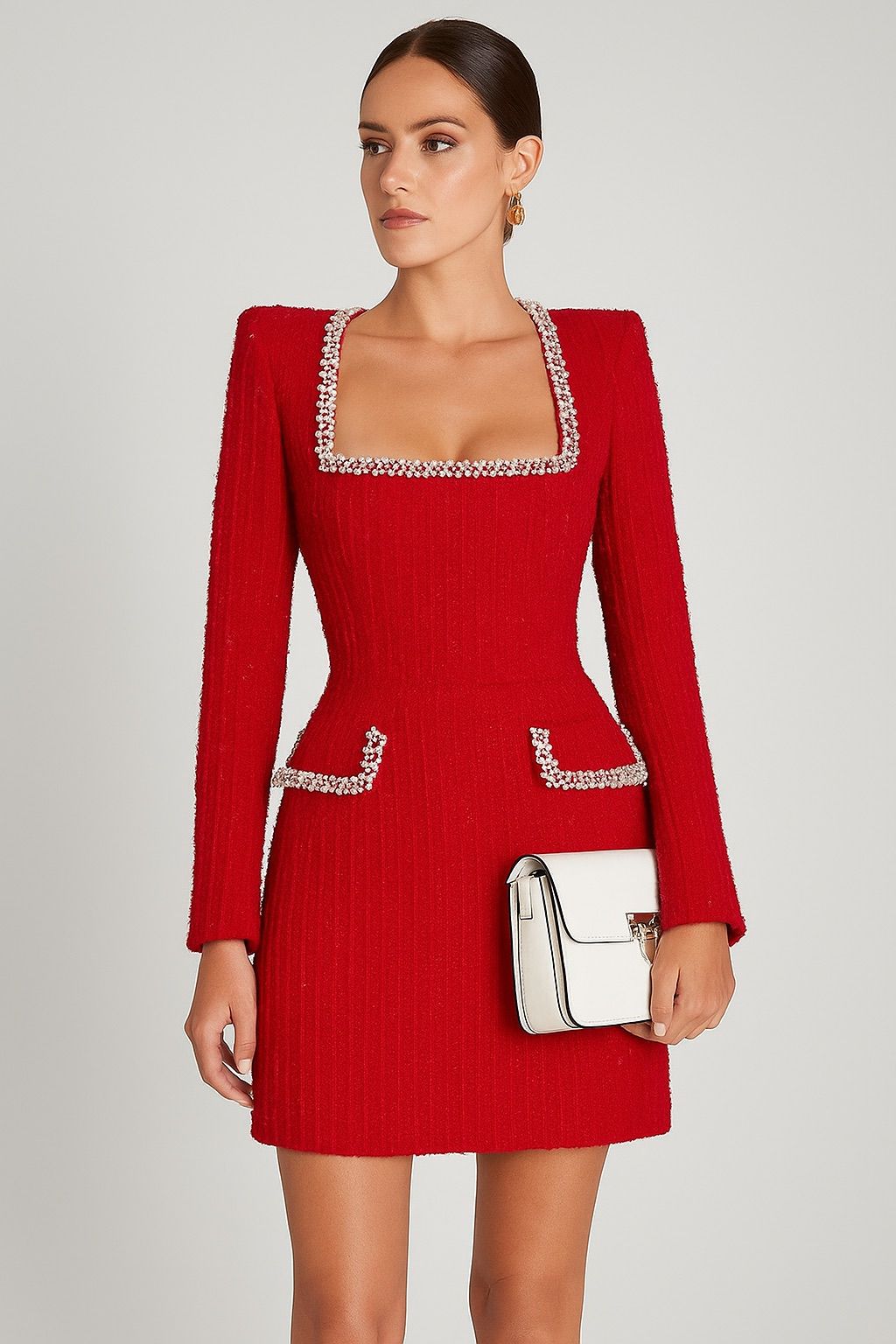 Scarlet Luxe Tweed Dress - NZD44