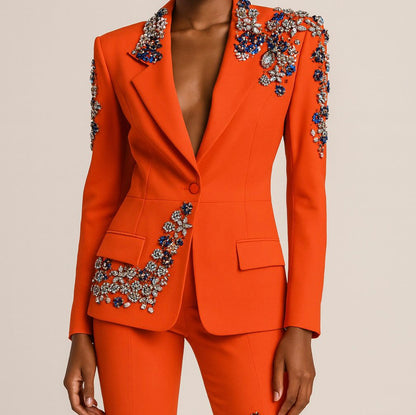 Regal Bloom Embellished Couture Blazer
