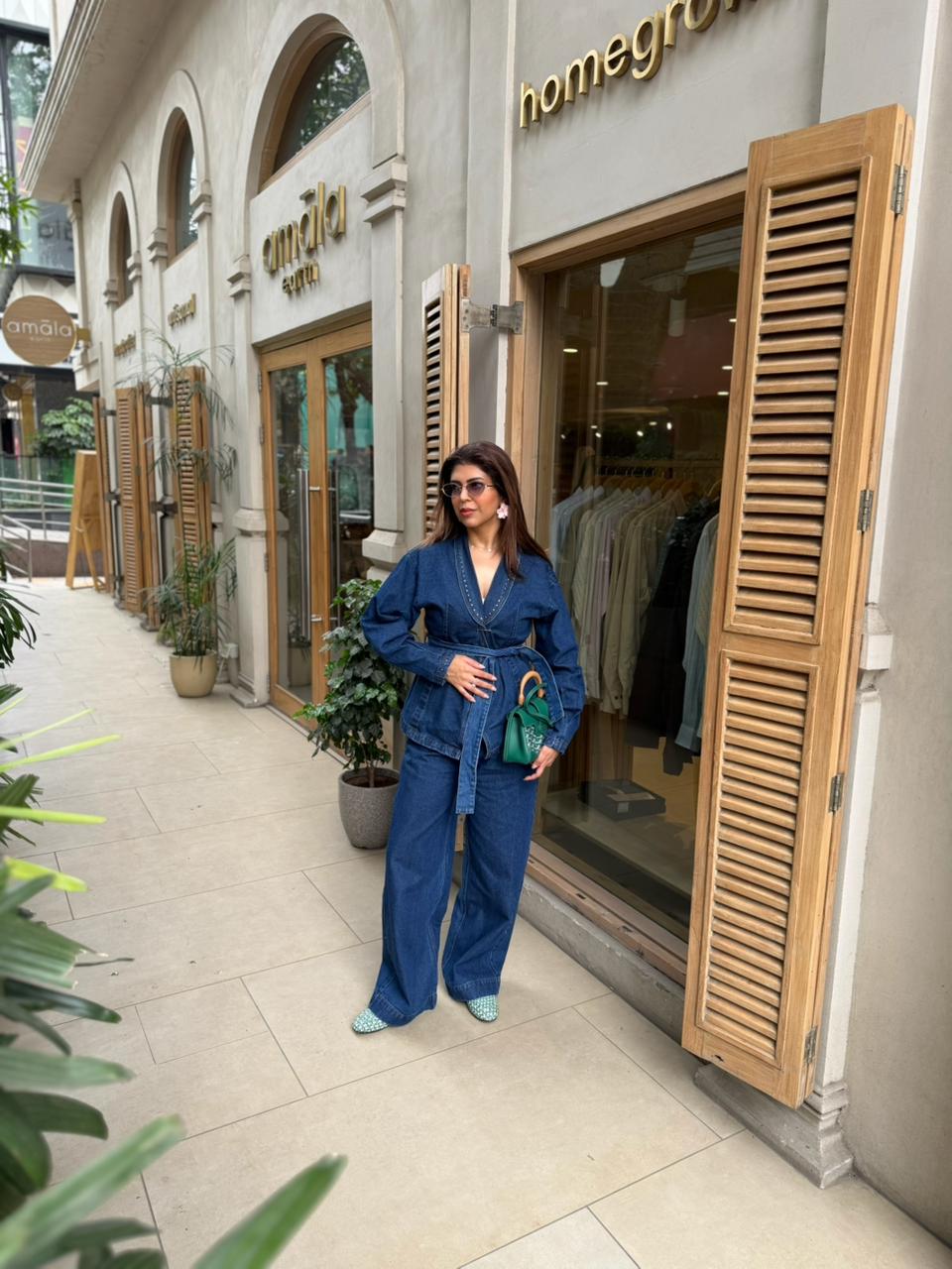 Sonal K Chadha in Denim Co-Ord Set