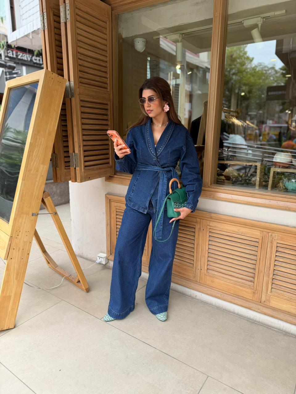 Sonal K Chadha in Denim Co-Ord Set