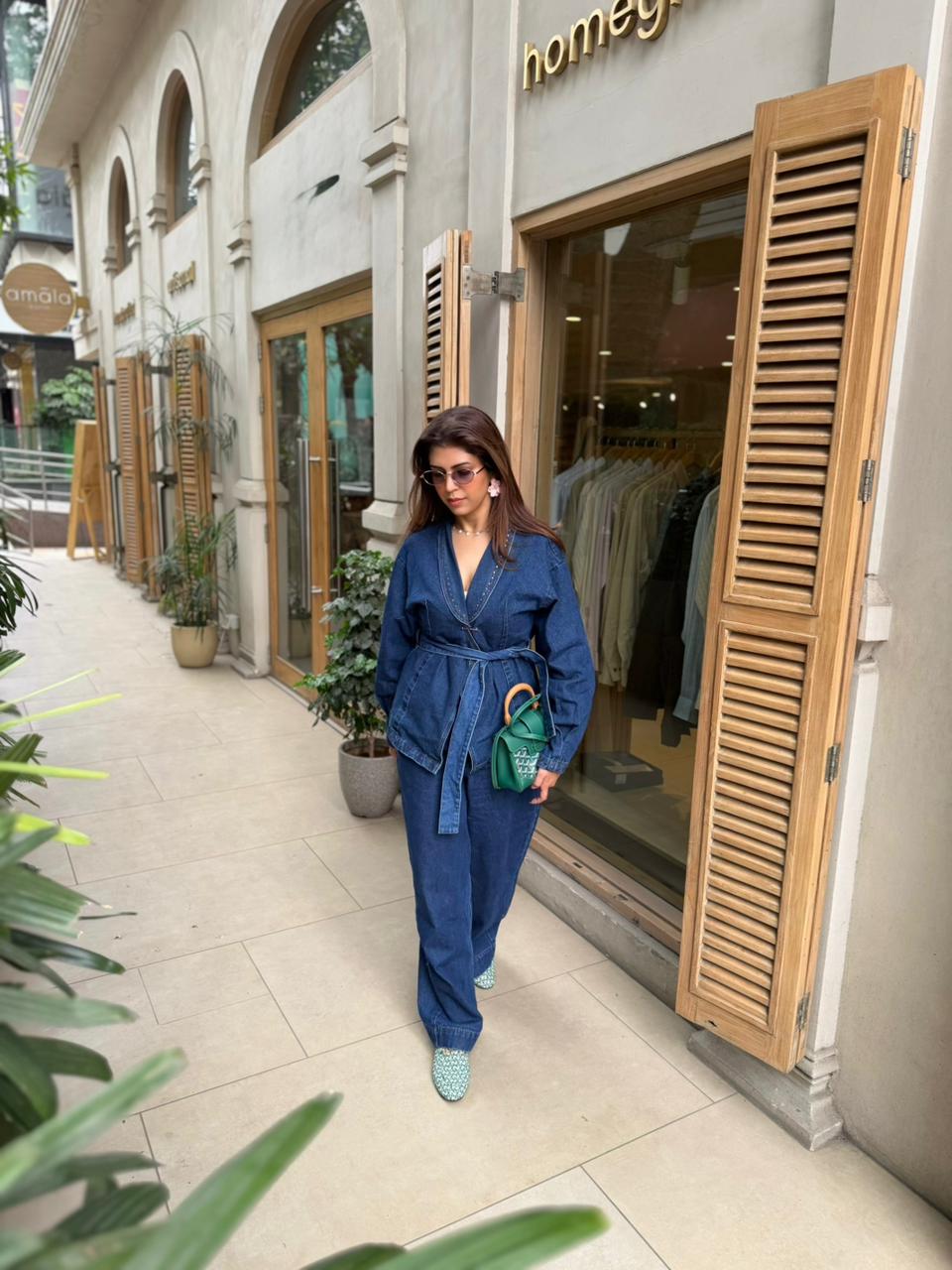 Sonal K Chadha in Denim Co-Ord Set