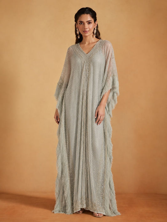 Sage Green Tassel Kaftan