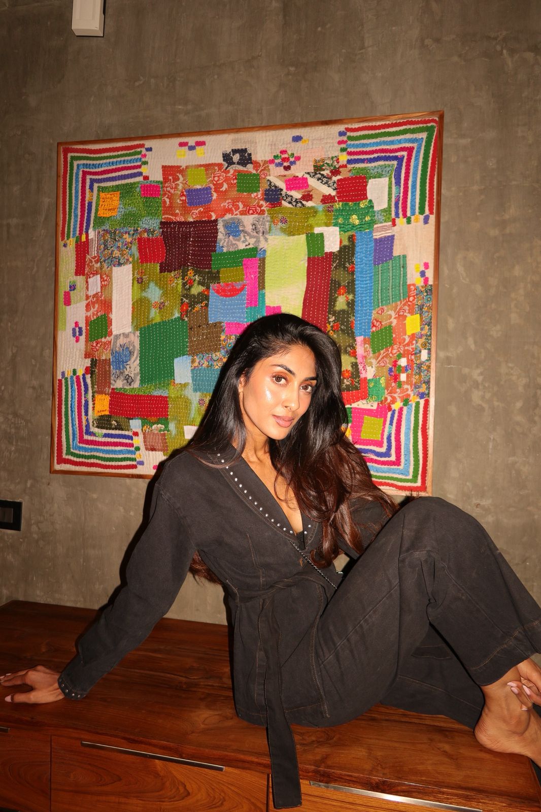 Prakshi Goel in Wrap Denim Co-Ord Set