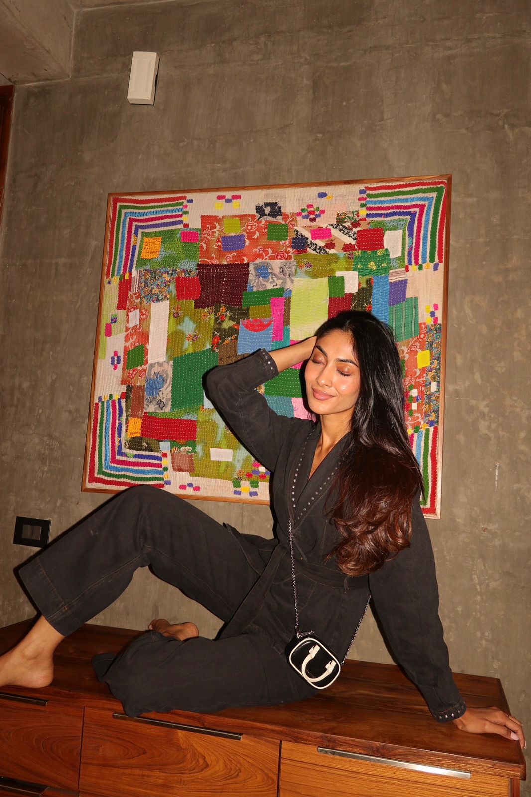 Prakshi Goel in Wrap Denim Co-Ord Set