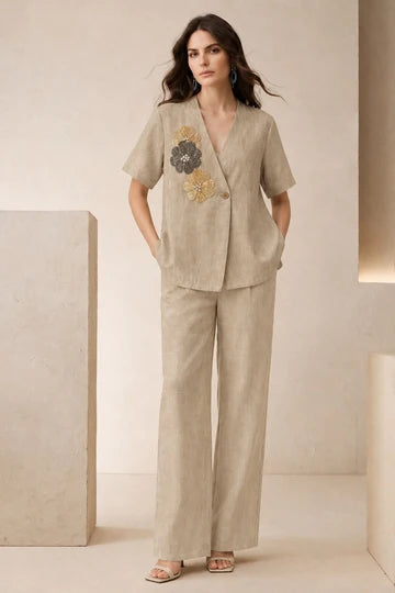 Silk Suit with Handwork